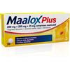 Opella Healthcare Maalox Plus 200mg + 200mg + 25mg Trattamento Iperacidità Bruciore e Dolore Gastro-Intestinale, 30 Compresse Masticabili