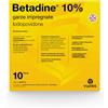 Viatris Healthcare Betadine 10% Garze Impregnate Disinfettanti, 10 Garze