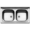 Steel GQ9S-L2 Genesi Blocco lavello cm. 90 - 2 vasche inox - 2 ante