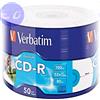 VERBATIM CD-R 700MB 52x Shrink 50pz VERBATIM InkJet Bianca 40-118 - 43794