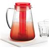 Tescoma CARAFFA CON FILTRO INFUSORE E REFRIGERATORE, 2.5 LT ROSSO "TEO"