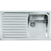 Alpes F589/1S1V Lavello da incasso semifilo a vasca singola con gocciolatoio a sinistra, acciaio inox, 89x51 cm