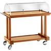 FORCAR Carrello per Formaggi e Dolci in Legno LPC800 - 2 Ripiani