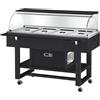 FORCAR Carrello Refrigerato in Legno con Cupola e N° 1 Mensola - Temp Positiva o Negativa - Capacità N° 4 Bacinelle GN1/1