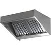 Aluminox Sas Cappa di Aspirazione Mini Snack con Motore e Elettroventilatore - Illuminazione LED integrata - Acciaio Inox Aisi 304