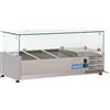 CoolHead Vetrina refrigerata porta bacinelle Modello VRX10/38 - 2 x GN1/3 +1 x GN1/2 in acciaio INOX