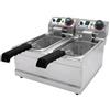 Beckers Friggitrice Elettrica Da banco Modello FB4+4 Potenza: KW 2+2 Capacità Lt. 4 + 4 Temp.°C. 50 / 190 Dim. cm L.39 P.43 H.27.5