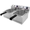 Beckers Friggitrice Elettrica Da banco Modello FB6+6 Potenza: KW 3+3 Capacità Lt. 6 + 6 Temp.°C. 50 / 190 Dim. cm L.59 P.43 H.29