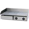 Beckers Fry Top Elettrico Modello GHN75R Piastra cromata rigata Piano cottura cm 72,5x40