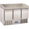CoolHead Saladette refrigerata GN1/1 con top pizza CRM93A 3 porte autochiudenti statico