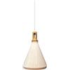 V-TAC PORTALAMPADA E27 PENDENTE LEGNO BIANCO D250 VT-7525-LED3761