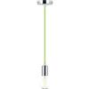 V-TAC PORTALAMPADA E27 PENDENTE CROMO CORDONE VERDE VT-7338-LED3785