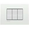 BTicino Placca 3 posti bianco puro Bticino Living Air LNC4803BN