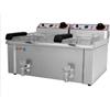 Beckers Friggitrice Elettrica Da banco con rubinetto Modello FBR9+9LT Potenza: KW 3.5+3.5 Monofase