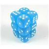 Chessex Set 12 dadi D6 16mm Frosted (bianco/blu) CHX27616