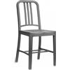 EMECO NAVY CHAIR 111 set da 2 sedie senza braccioli - 2x111-CHARCOAL