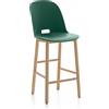 EMECO ALFI COUNTER STOOL HIGH BACK sgabello con schienale alto - ALFI24AHGREEN