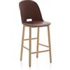 EMECO ALFI COUNTER STOOL HIGH BACK sgabello con schienale alto - ALFI24AHDARKBROWN