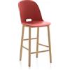 EMECO ALFI COUNTER STOOL HIGH BACK sgabello con schienale alto - ALFI24AHRED