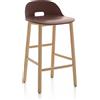 EMECO ALFI COUNTER STOOL LOW BACK sgabello con schienale basso - ALFI24ALDARKBROWN