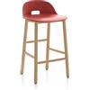 EMECO ALFI COUNTER STOOL LOW BACK sgabello con schienale basso - ALFI24ALRED