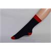 Hirsch Natur Calzino corto in lana -col. blu scuro/ rosso