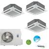 CLIMATIZZATORE TRIAL CASSETTA 4 VIE 9+12+12 CLASSE A++A++ DC INVERTER GAMMA 2025 GAS R-32 WI FI READY UNITA' ESTERNA PENTA SPLIT