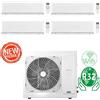 CLIMATIZZATORE QUADRI 18+18+18+18 FULL DC INVERTER CLASSE A++A++ NUOVA GAMMA 2025 GAS R-32 WI-FI INCLUSO U.E PENTA SPLIT