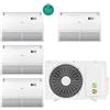 CLIMATIZZATORE QUADRI 18+18+18+18 PAVIMENTO SOFFITTO DC INVERTER CLASSE A++A+ GAMMA 2025 U.E PENTA SPLIT GAS R-32 WI FI READY