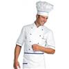 Ristosubito Giacca cuoco Alicante Bianco + blu IC 100% cotone Disponibile in diverse taglie Modello 056806