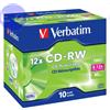 VERBATIM CD-RW 700MB 12x Jewel 10pz VERBATIM SERL ReWritable - 43148