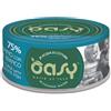 Oasy gatto more love 75% tonno con pesce bianco 70 gr