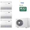 CLIMATIZZATORE TRIAL 18+18+12 PAVIMENTO SOFFITTO FULL DC INVERTER CLASSE A++A+ GAMMA 2024 GAS R-32 UNITA' ESTERNA PENTA SPLIT 49480BTU