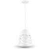 V-TAC PORTALAMPADA E27 PENDENTE TRAFORATO D200 BIANCO VT-7200-LED3823