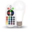 V-TAC LAMPADINA LED E27 6W BIANCO CALDO MULTICOLORE RGB VT-2022-LED7121