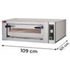 Forno Elettrico Pizzeria Professionale Manuale Singolo 4 Pizze Diametro 34 Cm H 15 Cm