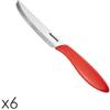 Tescoma COLTELLO TAVOLA, 12 CM 6 PZ ROSSO "PRESTO"