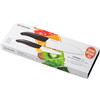 Kyocera Set di coltelli in Ceramica Kyocera Composto da Lama spelucchino 7,5 cm e Lama Coltello Santoku 14 cm, Lama in Ceramica Zirconia, levigata a Mano, Lavabile in lavastoviglie, Manico Nero, FK-2PC-WH-BK