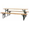 Arredo Giardino Set birreria in legno cm 220x70x76H