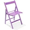 Casa & Stile Set di 4 Sedie Pieghevoli in Legno di Faggio vari colori: Eleganza e Comodità in Abbinamento : Colore - Viola