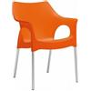 Scab Sedia di Scab OLA Design poltroncina in Tecnopolimero impilabile per esterno/interno : Colore - Arancio