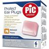 Pic Protect - Tappi auricolari in silicone per l'isolamento da acqua e rumori, 6 pezzi