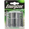Energizer Torcia D 2500 mAh - Blister da 2 Batterie Ricaricabili