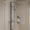 Novellini Colonna Doccia Idromassaggio Line 2 - Colore Colonna : Colonna Argento / Fascia Nero opaco - Miscelatore : Meccanico