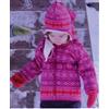 Reiff Cardigan in lana Merino bio con cappuccio - col. bacca