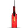 V-TAC PORTALAMPADA E14 PENDENTE VETRO BOTTIGLIA ROSSA VT-7558-LED3769