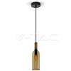 V-TAC PORTALAMPADA E14 PENDENTE VETRO BOTTIGLIA MARRONE VT-7558-LED3776