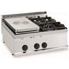 Ristosubito Cucina a gas con piano riscaldante e 2 fuochi da banco TX Modello PCP70G7 Potenza 15 kW Dim. cm L.70 P.70 H.28