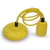 V-TAC PORTALAMPADA E27 IN PORCELLANA GIALLO A SOFFITTO VT-7998-LED3809