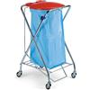 Filmop Carrello Porta Immondizia Cromato con Coperchio e Pedale